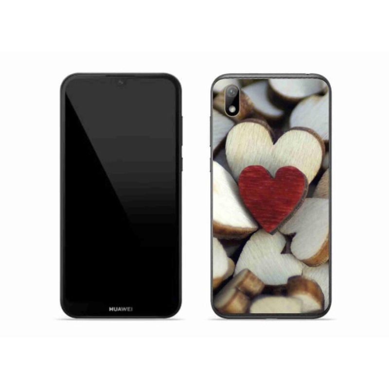 Gél borítás mmCase a Huawei Y5 (2019) - gravírozott piros szívhez