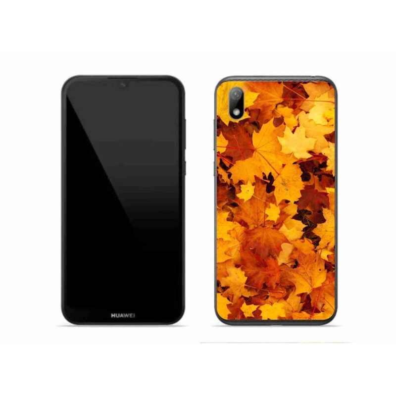 Gél borítás mmCase a Huawei Y5 (2019) - juharlevelek számára