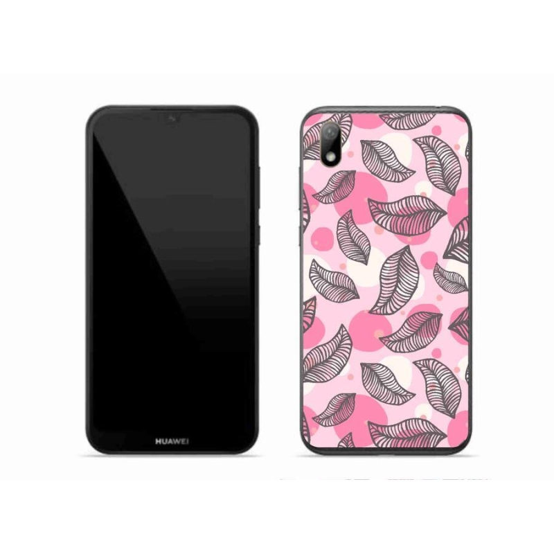 Gél borító mmCase a mobil Huawei Y5 (2019) - rajzfilm hulló levelek