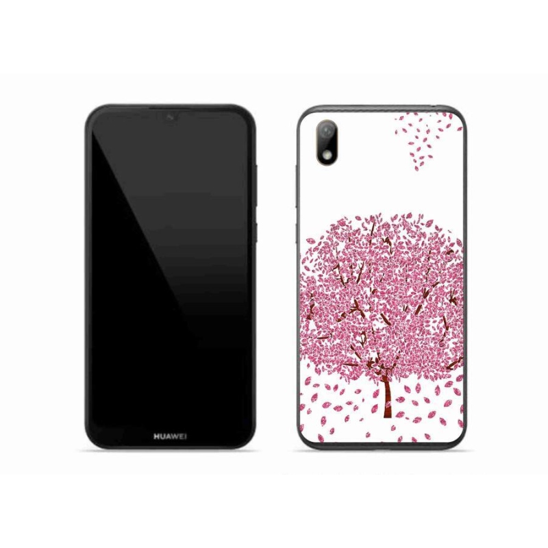 Gél borító mmCase a mobil Huawei Y5 (2019) - rajzfilmfa levelekkel