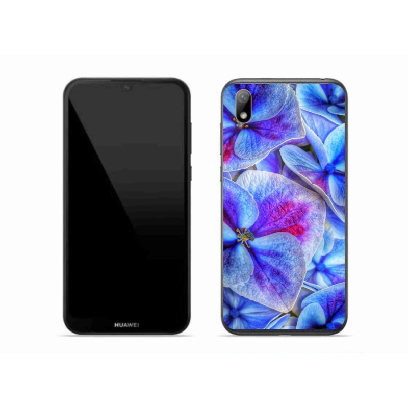 Gél borító mmCase mobiltelefonhoz Huawei Y5 (2019) - kék virágok 1