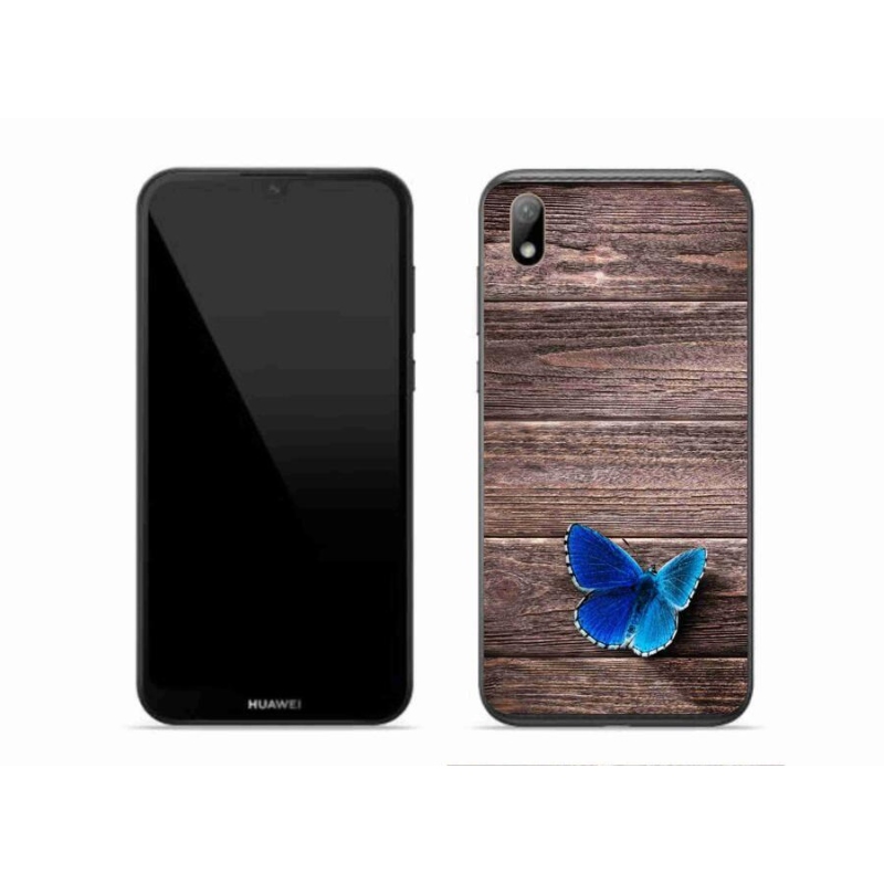 Gél borítás mmCase a Huawei Y5 (2019) - kék pillangó 1