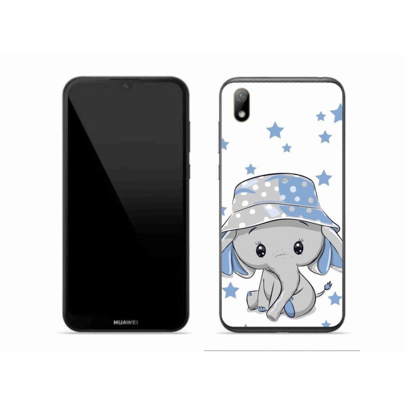 Gél borító mmCase a Huawei Y5 (2019) - kék elefánthoz