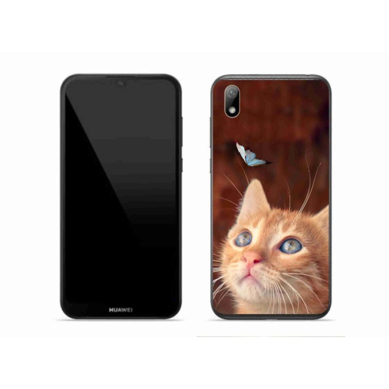 Gél borító mmCase mobil Huawei Y5 (2019) - pillangó és cica