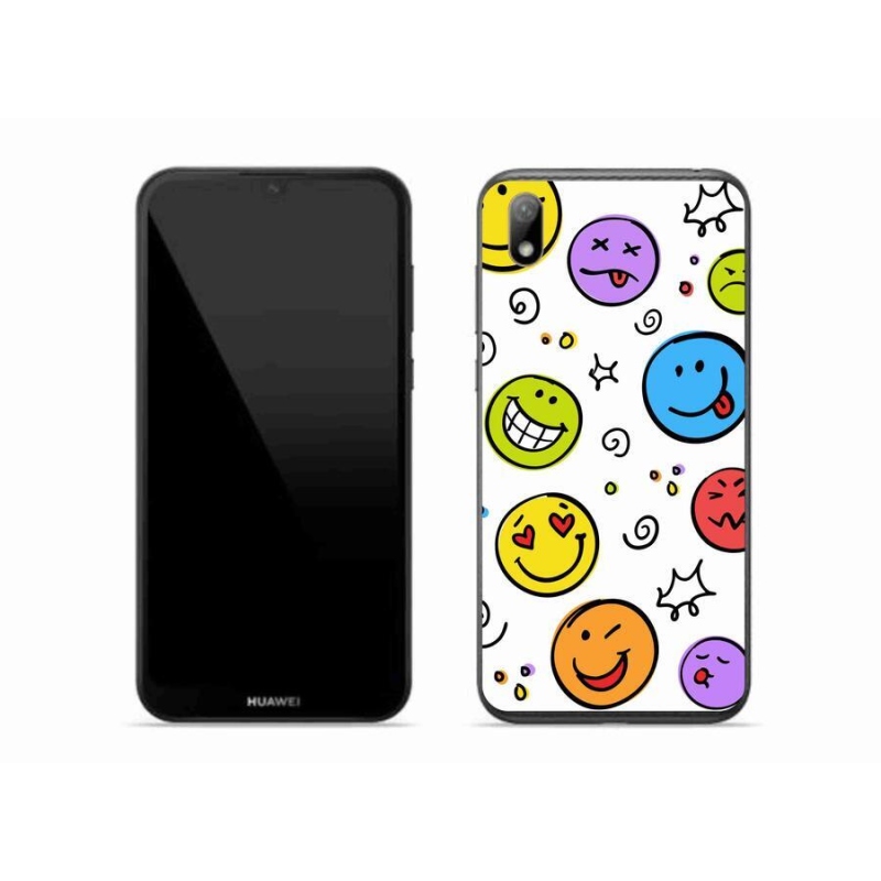 Gél borító mmCase a Huawei Y5 (2019) számára - smiley-k