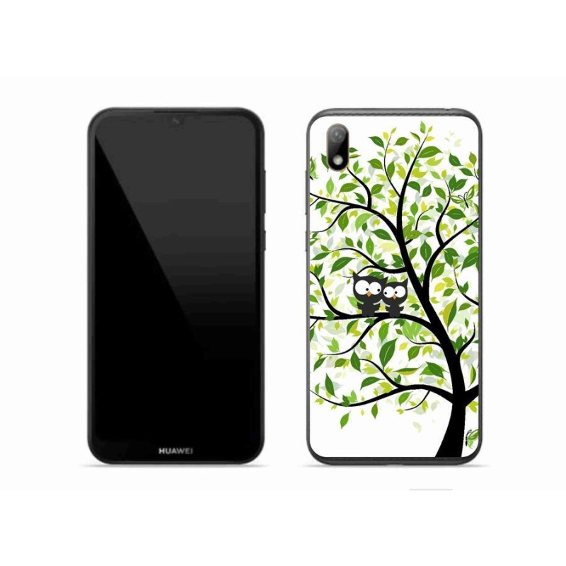 Gél borítás mmCase a Huawei Y5 (2019) számára - baglyok a fán