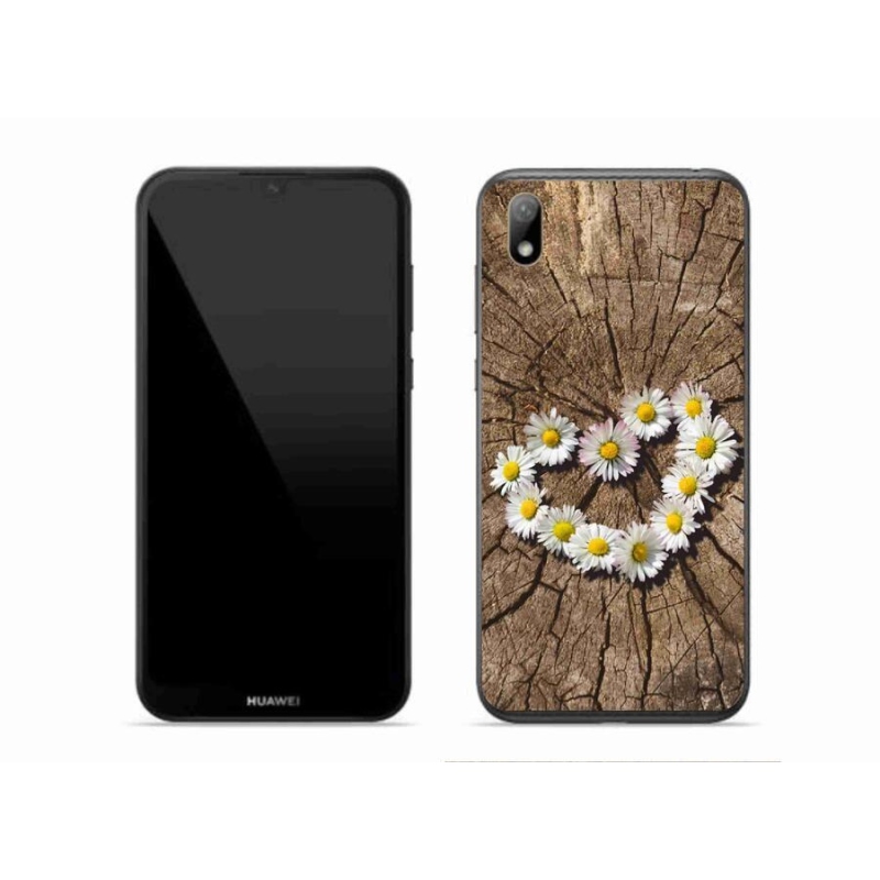 Gél borító mmCase a mobil Huawei Y5 (2019) - szív a százszorszépek szívéhez