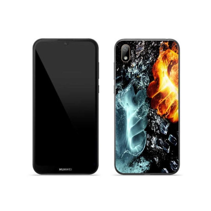 Gél borítás mmCase a Huawei Y5 (2019) - víz és tűz számára