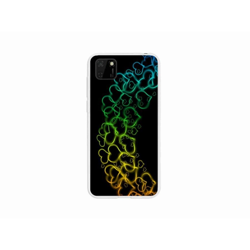 Gél borító mmCase mobil Huawei Y5p - színes szívek