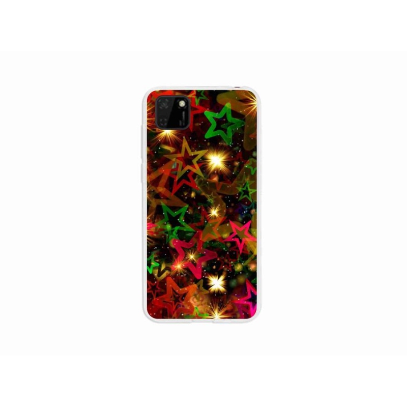 Gél borító mmCase mobil Huawei Y5p - színes csillagok