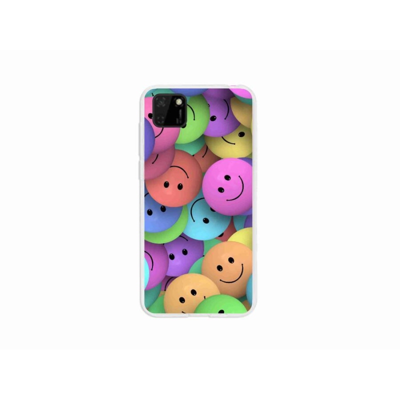 Gél borító mmCase a mobil Huawei Y5p - színes smiley-khoz