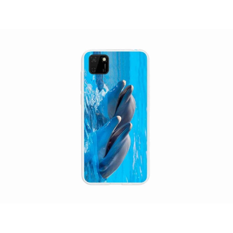 Gél borító mmCase mobil Huawei Y5p - delfinek - mobiltelefonokhoz