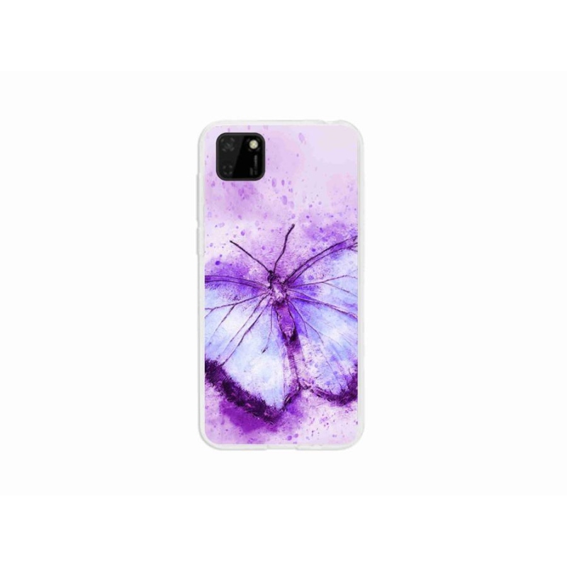 Gél borító mmCase a Huawei Y5p-hez - lila pillangó