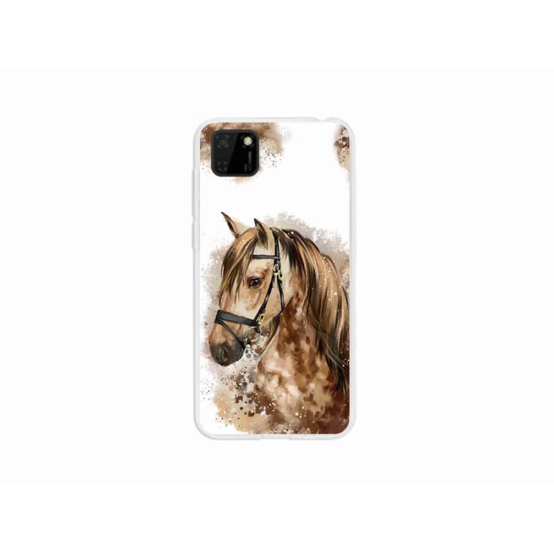 Gél borító mmCase a Huawei Y5p-hez - barna rajzfilm ló