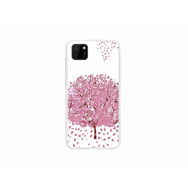 Gél borító mmCase mobil Huawei Y5p - rajzfilm fa levelekkel