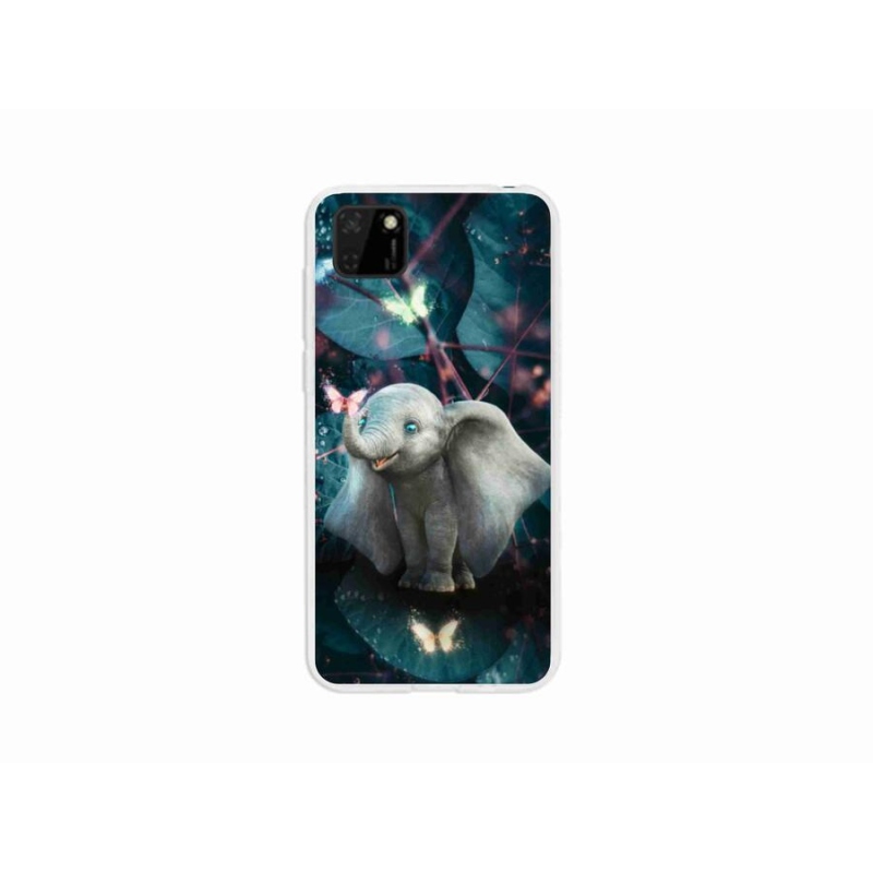 Gél borító mmCase a mobil Huawei Y5p - aranyos elefánthoz