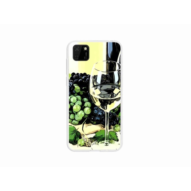 Gél borító mmCase mobil Huawei Y5p - pohár bor