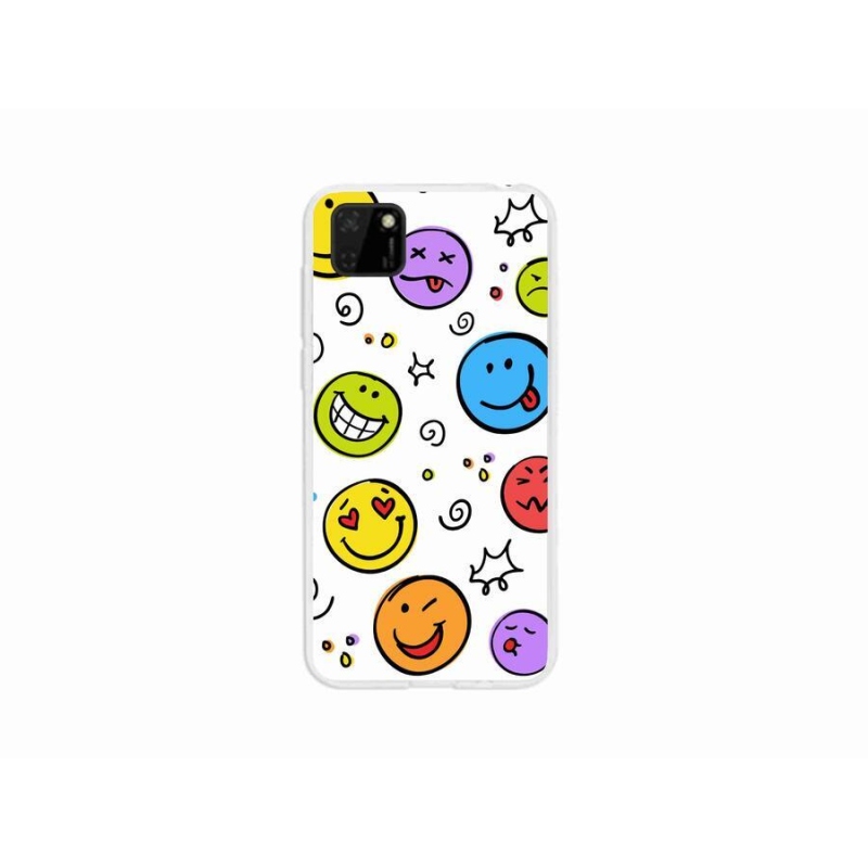 Gél borító mmCase a Huawei Y5p számára - smiley-k