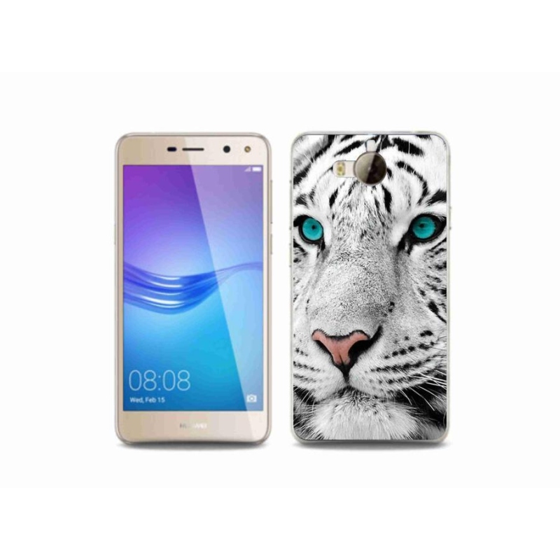 Gél borító mmCase a Huawei Y6 (2017) - fehér tigrishez