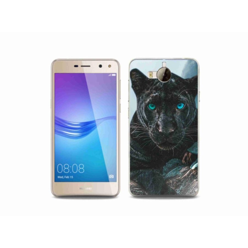 Gél borító mmCase a Huawei Y6 (2017) - fekete párduchoz