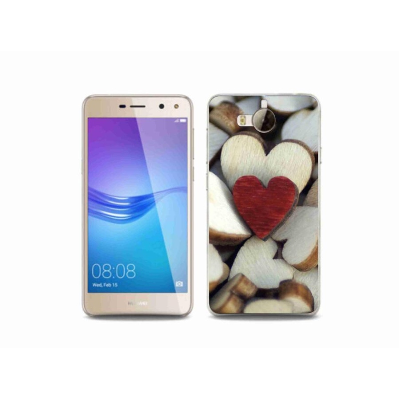 Gél borítás mmCase a Huawei Y6 (2017) - gravírozott piros szívhez