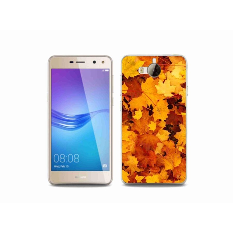 Gél borítás mmCase a Huawei Y6 (2017) - juharlevelek számára