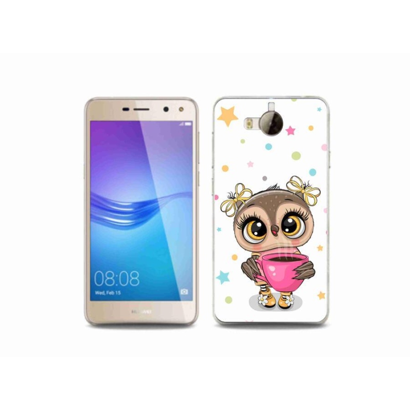 Gél borító mmCase a Huawei Y6 (2017) - rajzfilm bagolyhoz