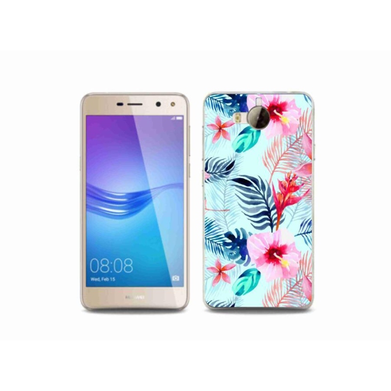 Gél borító mmCase a mobil Huawei Y6 (2017) - virágokhoz