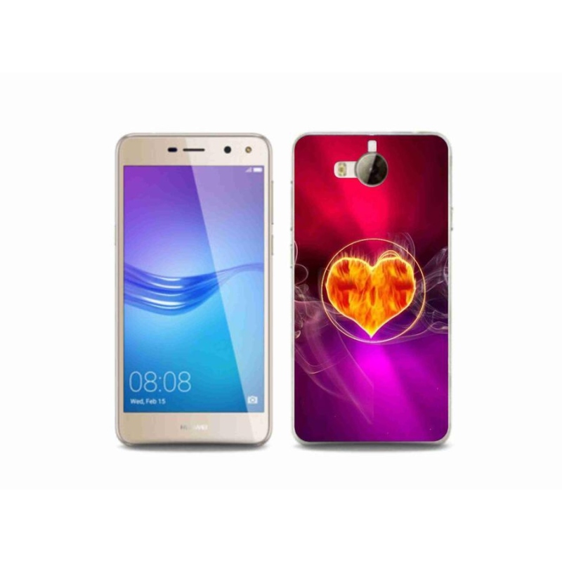 Gél borító mmCase a mobil Huawei Y6 (2017) - tűz szíve