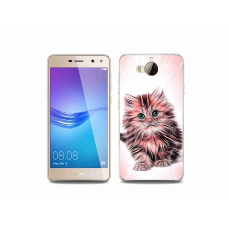 Gél borító mmCase mobil Huawei Y6 (2017) - aranyos cica