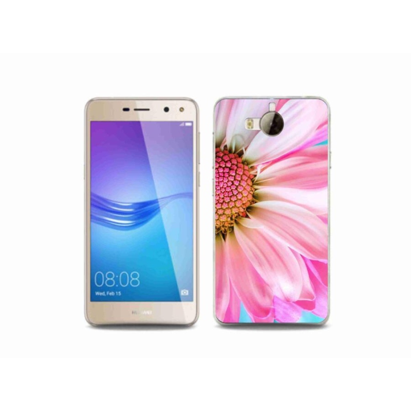 Gél borító mmCase a Huawei Y6 (2017) - rózsaszín virághoz