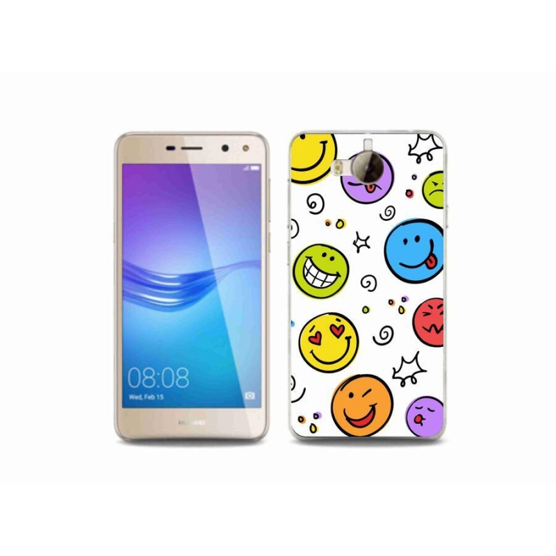 Gél borító mmCase a Huawei Y6 (2017) számára - smiley-k