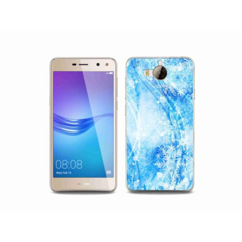 Gél borító mmCase a Huawei Y6 (2017) - hópelyhekhez