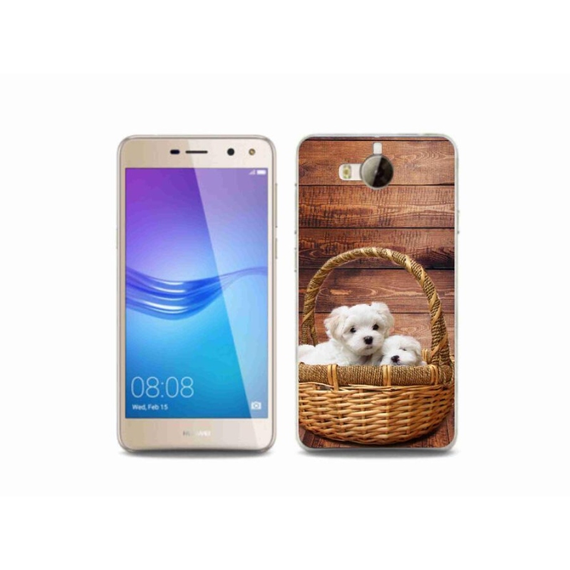 Gél borító mmCase a Huawei Y6 (2017) - kölyökkutyákhoz