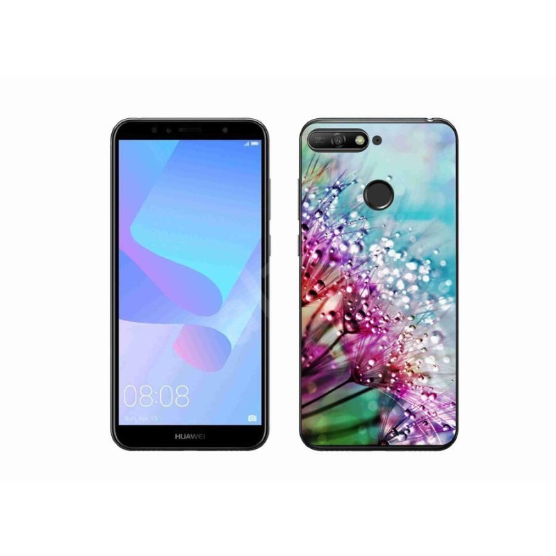 Gél borító mmCase a mobil Huawei Y6 Prime 2018 - színes virágokhoz