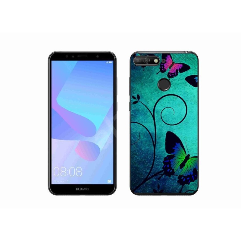 Gél borító mmCase mobiltelefonhoz Huawei Y6 Prime (2018) - színes pillangók
