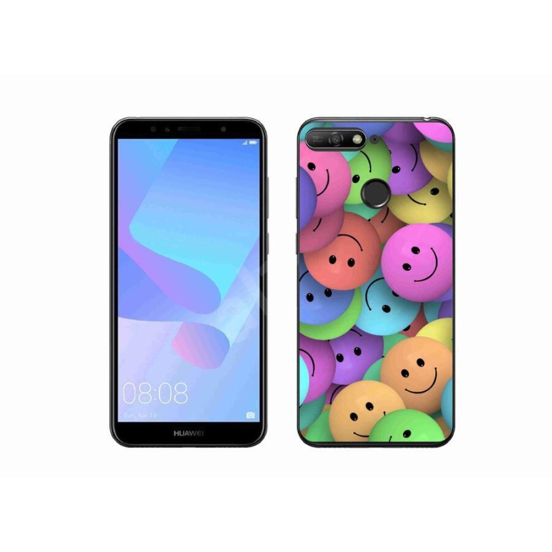Gél borító mmCase mobiltelefonhoz Huawei Y6 Prime (2018) - színes smileyk