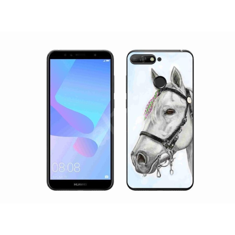 Gél borítás mmCase a Huawei Y6 Prime (2018) - fehér ló 1