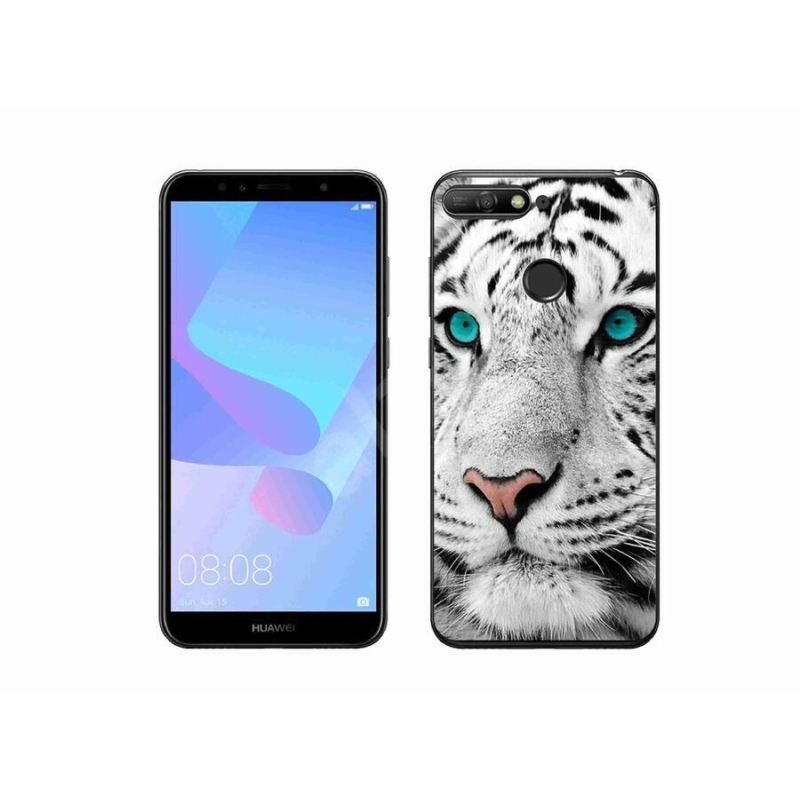 Gél borítás mmCase a Huawei Y6 Prime 2018-hoz - fehér tigris