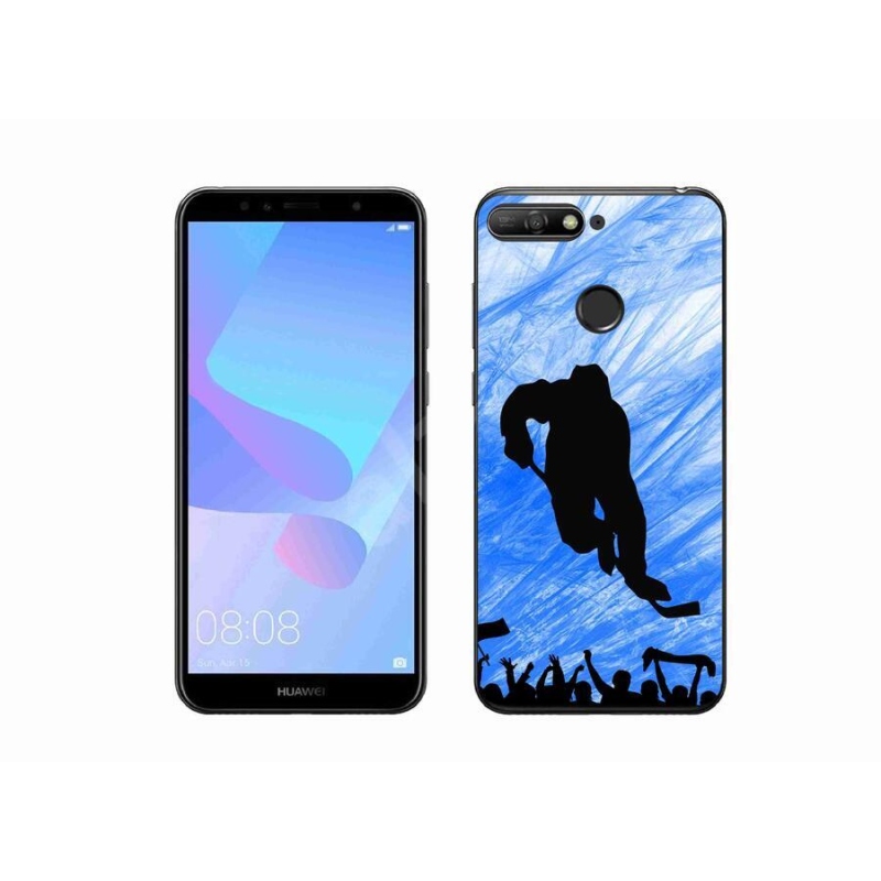 Gél borítás mmCase a mobil Huawei Y6 Prime 2018 - hokis játékos számára