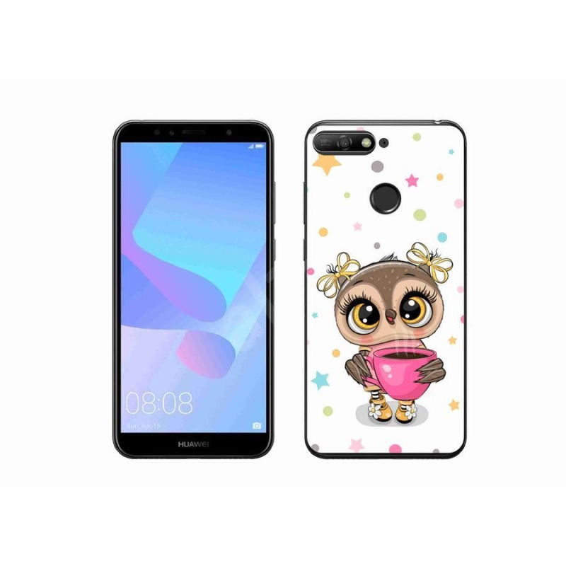 Gél borítás mmCase a Huawei Y6 Prime (2018) - rajzfilm bagolyhoz