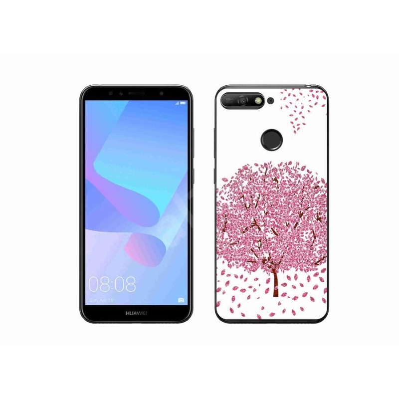 Gél borító mmCase mobiltelefonhoz Huawei Y6 Prime (2018) - rajzfilmfa levelekkel