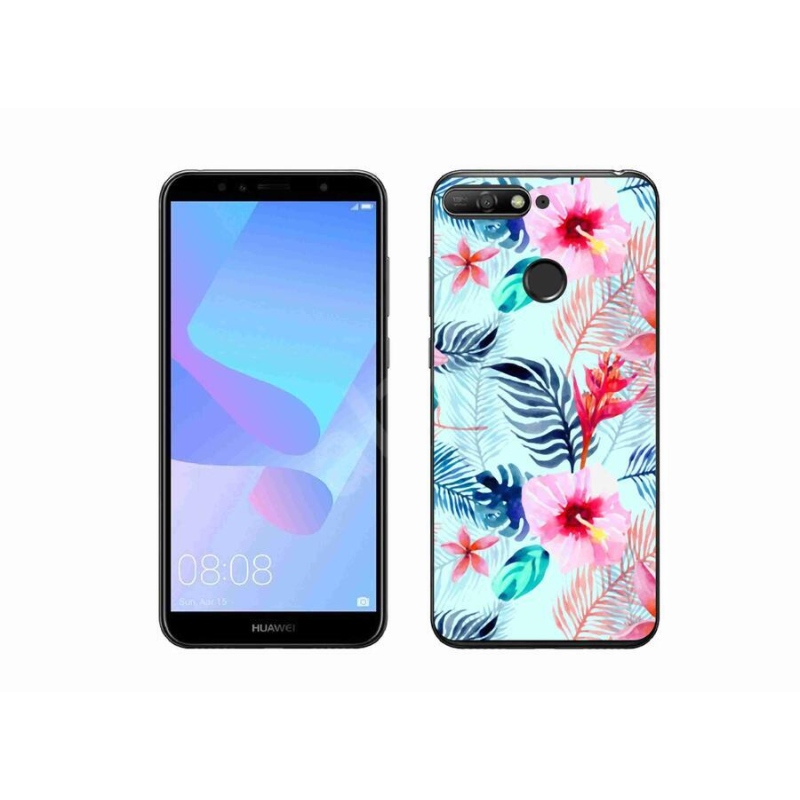 Gél borító mmCase a Huawei Y6 Prime (2018) - virágokhoz