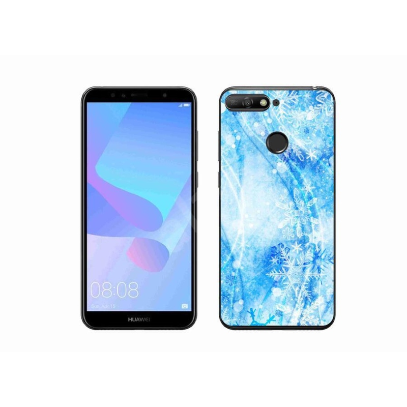 Gél borítás mmCase a Huawei Y6 Prime (2018) - hópelyhekhez