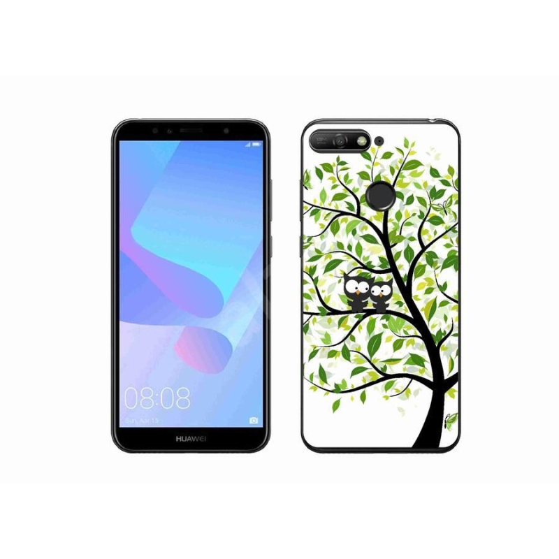 Gél borítás mmCase a Huawei Y6 Prime (2018) számára - baglyok a fán