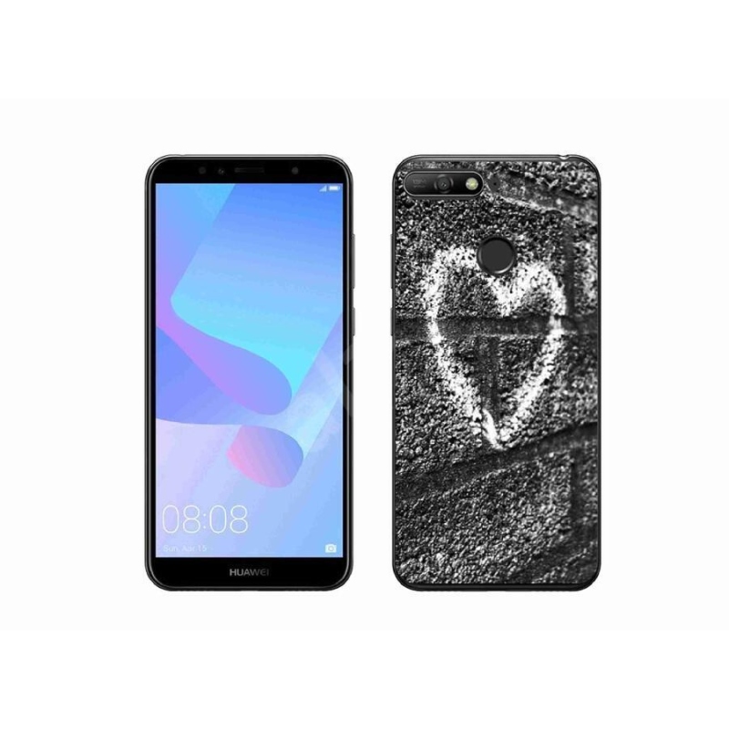 Gél borítás mmCase a Huawei Y6 Prime (2018) számára - szív a falon