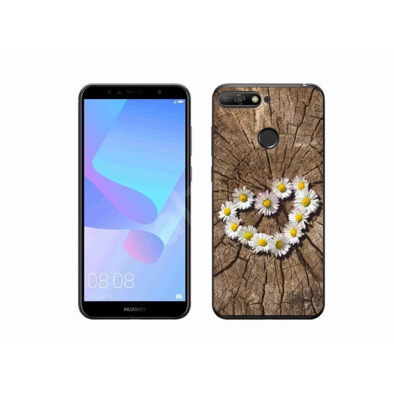 Gél borító mmCase a mobil Huawei Y6 Prime (2018) - szív a százszorszépek szívéhez