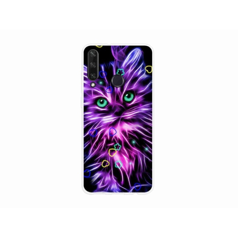 Gél borító mmCase mobil Huawei Y6p - absztrakt macska