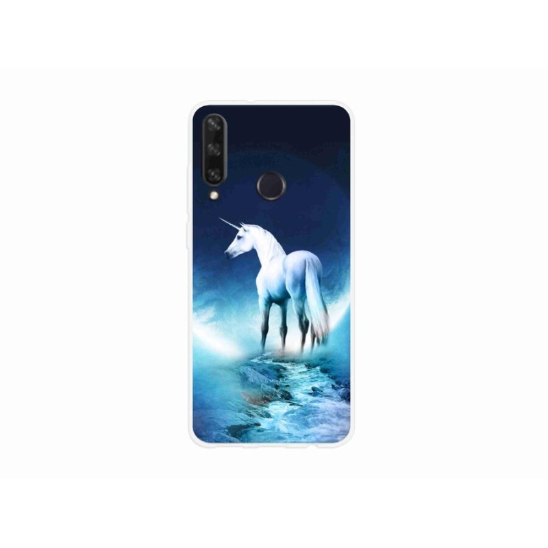 Gél borítás mmCase a Huawei Y6p készülékhez - fehér egyszarvú