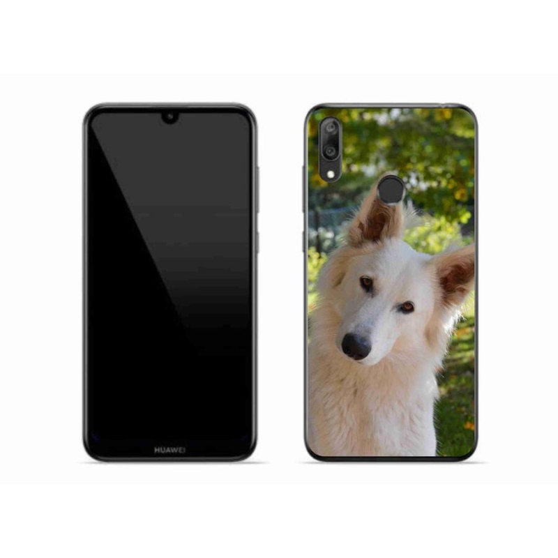 Gél borítás mmCase a Huawei Y7 (2019) - fehér svájci pásztor 1